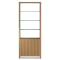 BDI Linea 33" Natural Walnut Double Bookcase