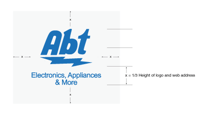 Abt brand logo sizing guideline graphic