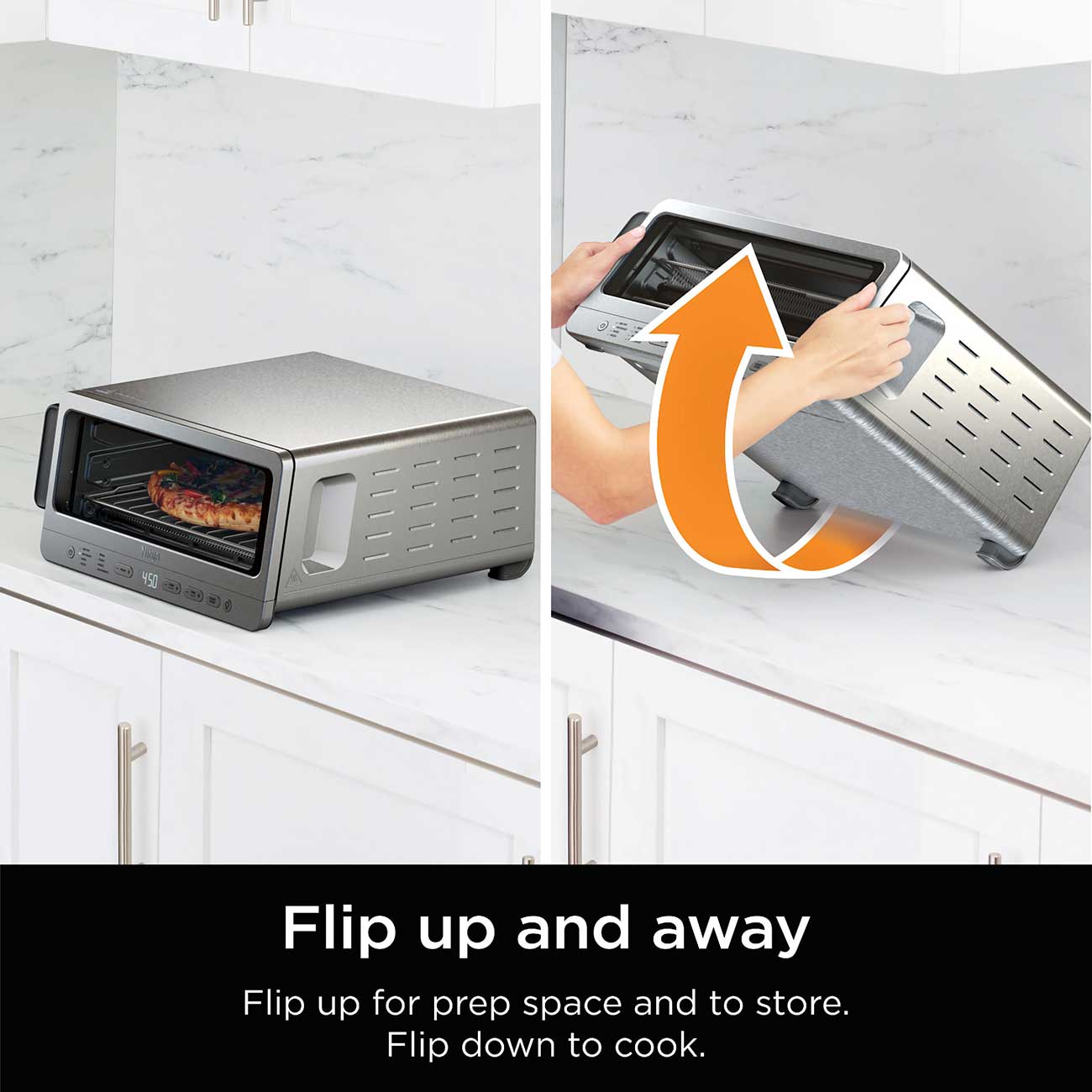 Ninja Flip Toaster Oven & Air Fryer Flip Up Design Detail