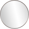 Howard Elliott Steele Round Mirror In Brushed Brass Finish