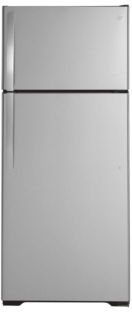 Front of refrigerator in Fingerprint Resistant Stainless Steel.