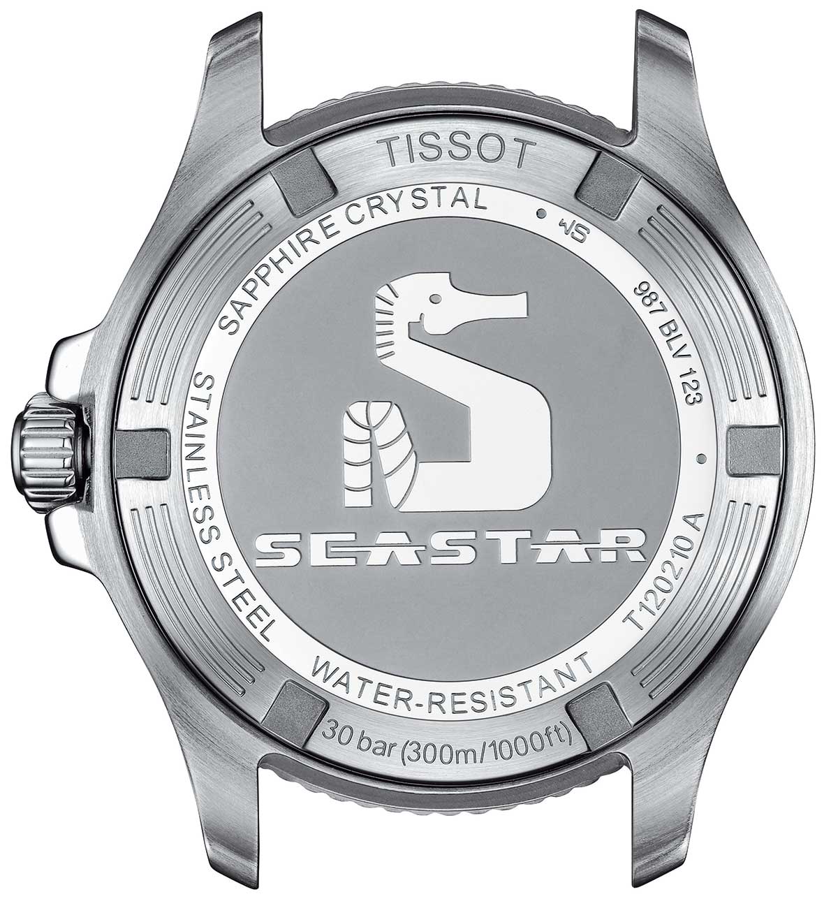 Back View of Tissot Seastar 1000 Black 36mm Watch