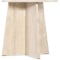Hooker Furniture Living Room Melange Cirque End Table in Beige White Travertine Marble
