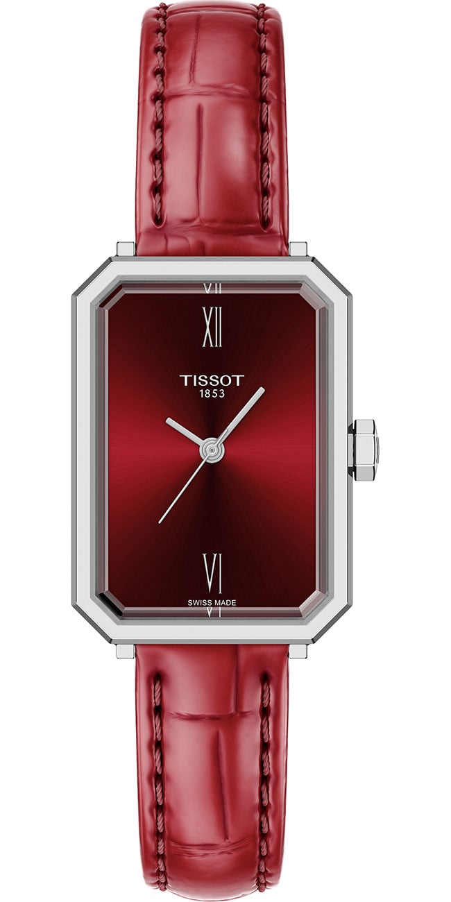 Tissot SRV Quartz Watch 30mm x 21.80mm with Red Dial - T1601101642300
