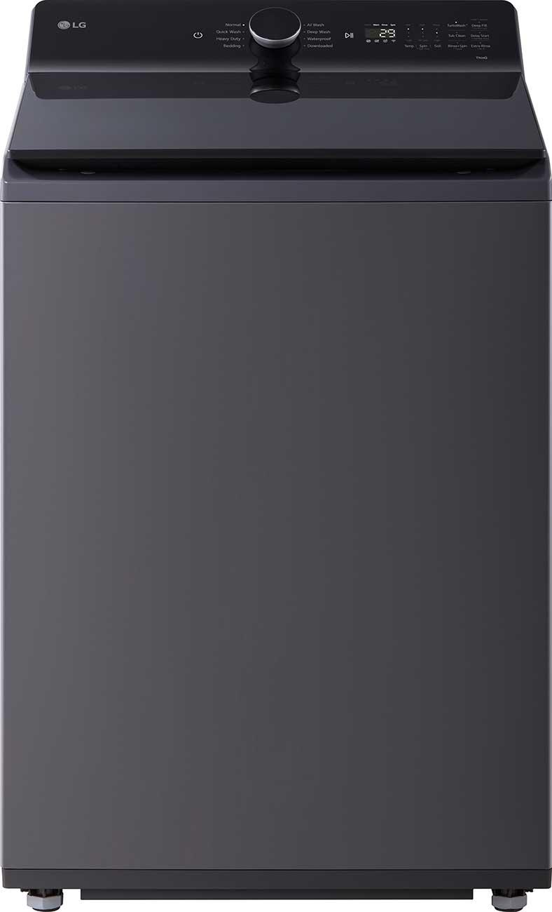 Main Front view of LG Top Load Washer in Black