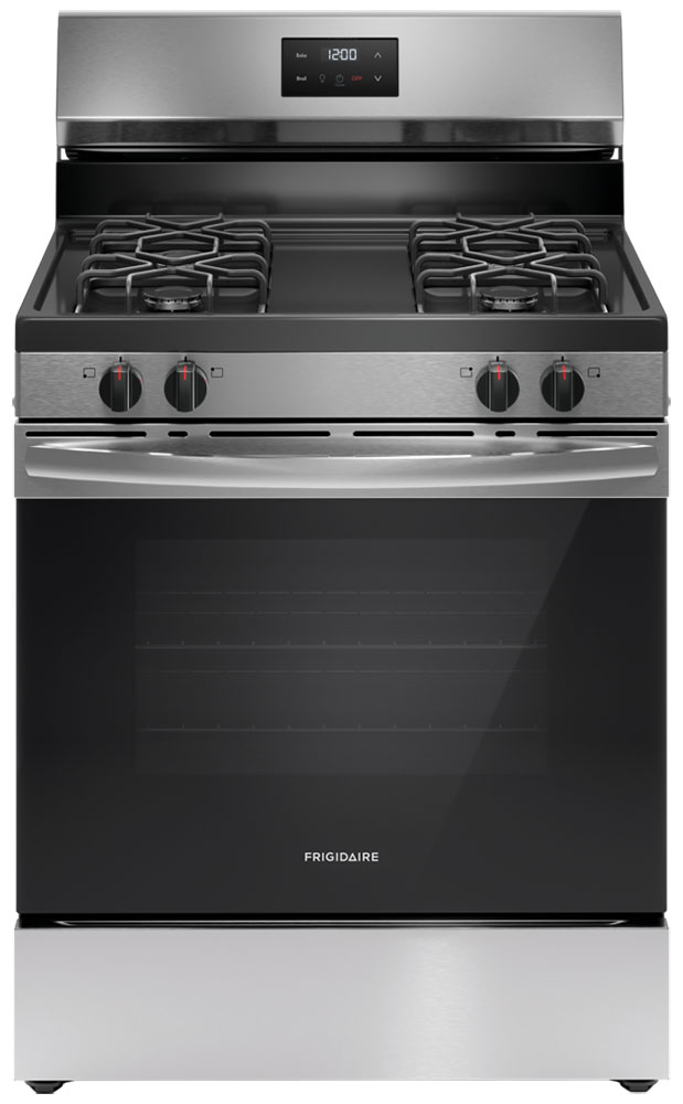 Front view of Frigidaire Range in Stainless Steel.