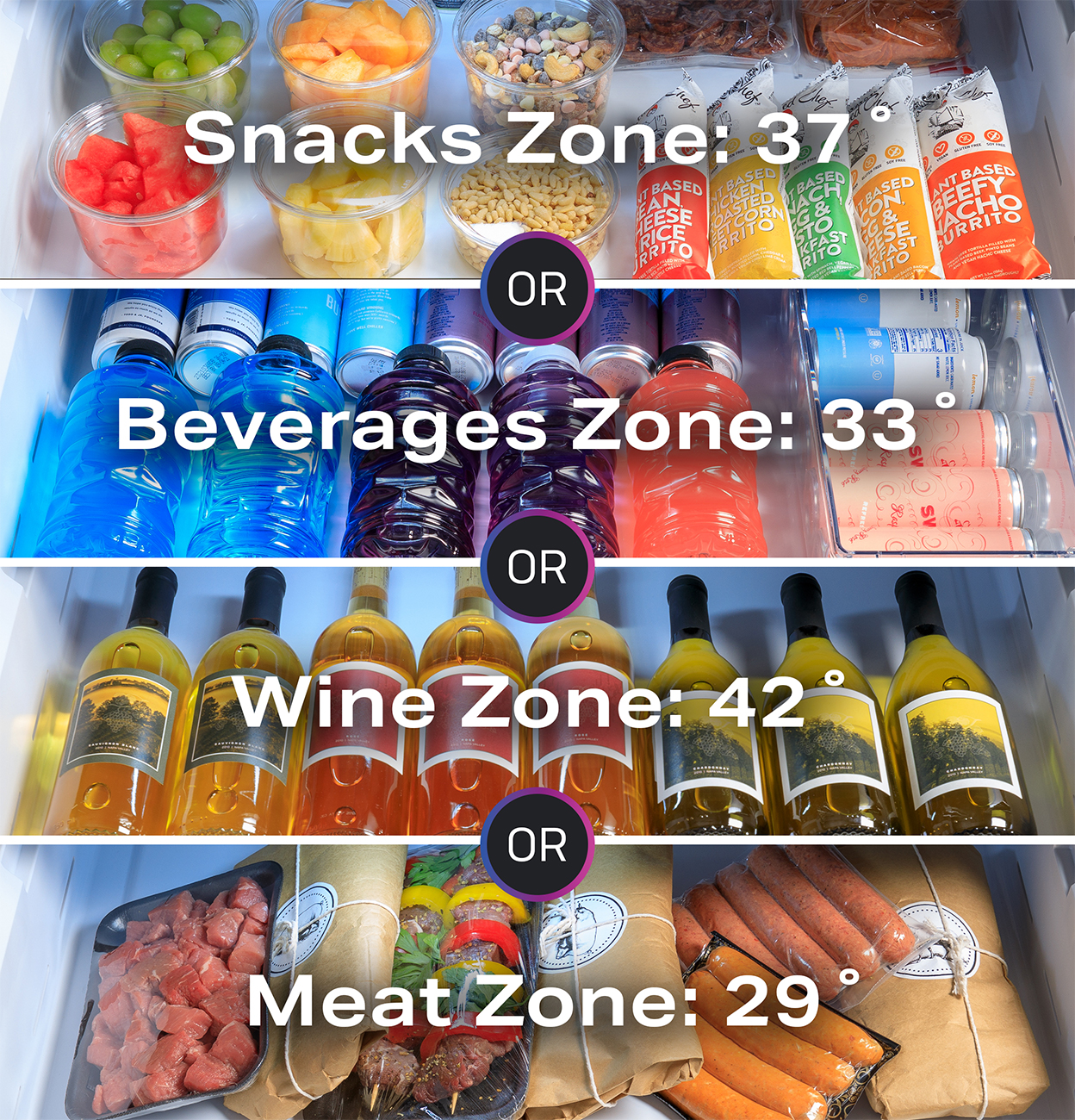 Temp view of GE Profile Refrigerator