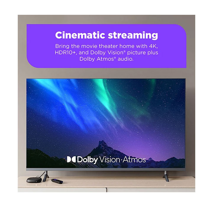 Front View of Roku Streaming HDR Feature