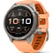 Garmin fenix 9 Pro Smartwatch 43mm in Titanium with Shell Pink/Autumn Orange Silicone Band