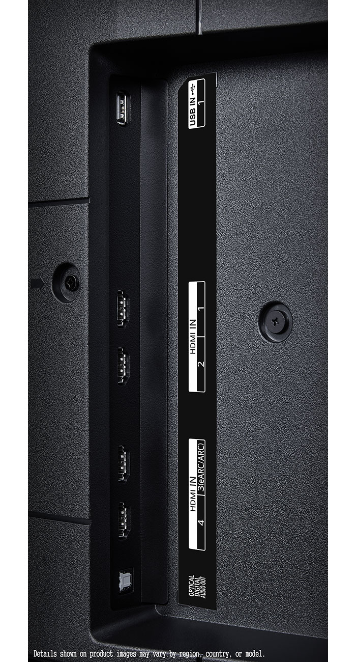 Side Left View of LG TV Ports