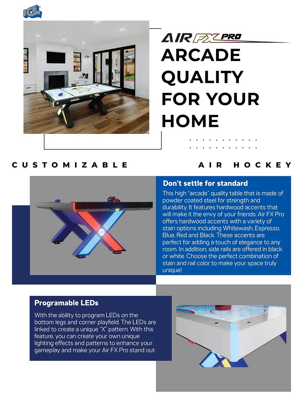 ICE - AIRFXPRO-BLACK - Air Hockey
