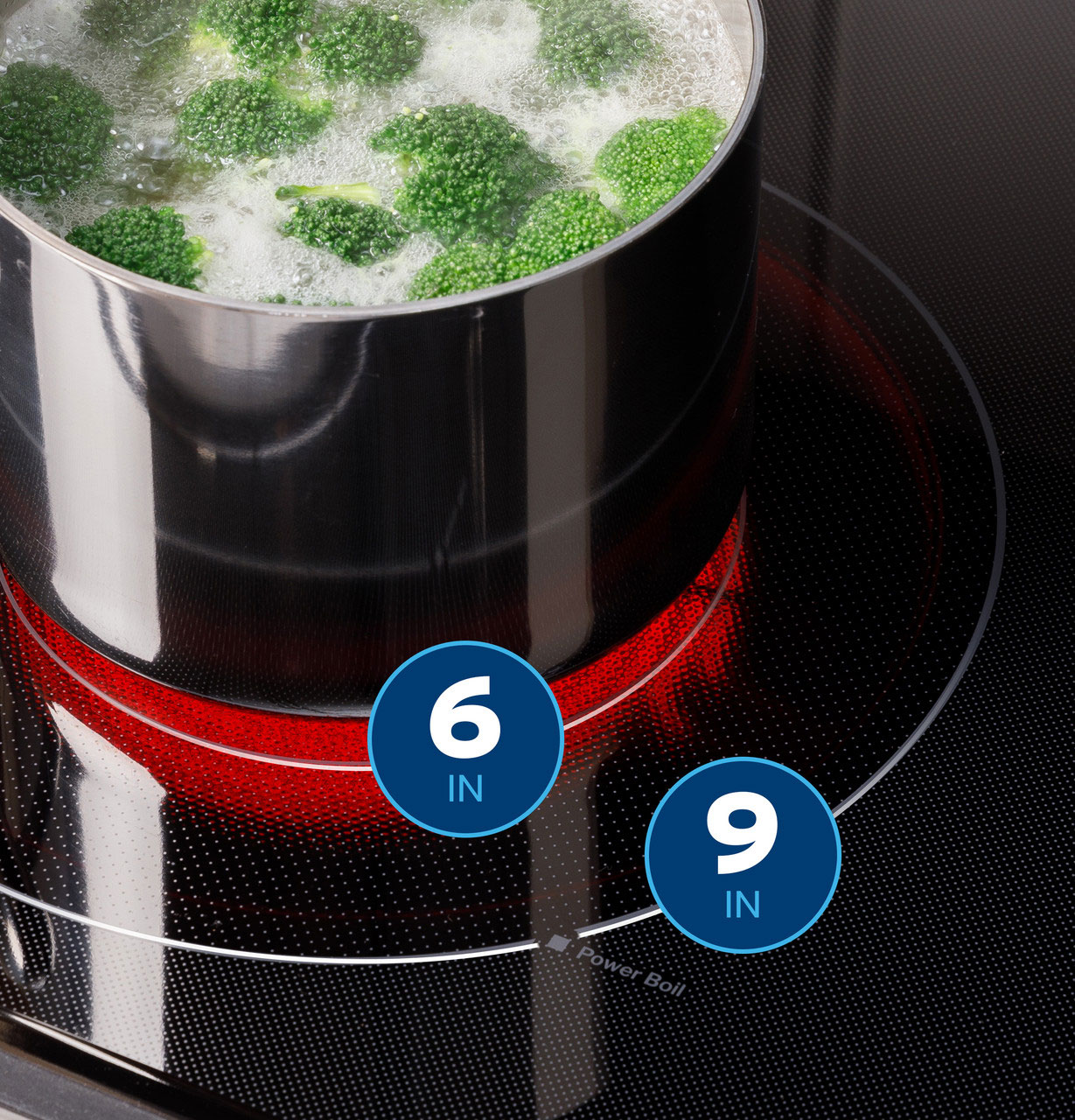 Dual Burner View of GE Electric Range