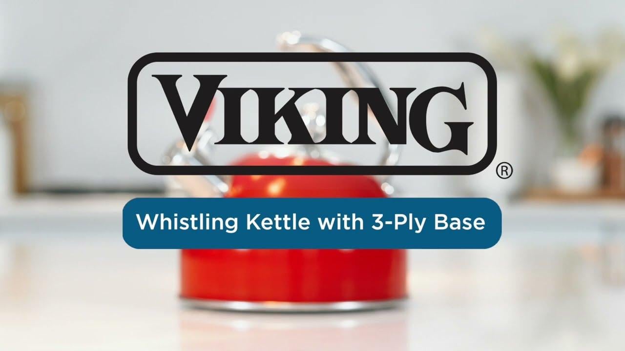 Watch Viking Stainless Steel Whistling Tea Kettles with 3-Ply Base
