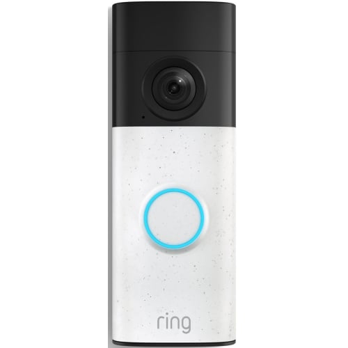Ring Battery Doorbell (2nd Gen) with Retinal 2K — Speckled White