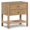Four Hands Zuma Nightstand with 2 Drawers in Dune Ash Veneer