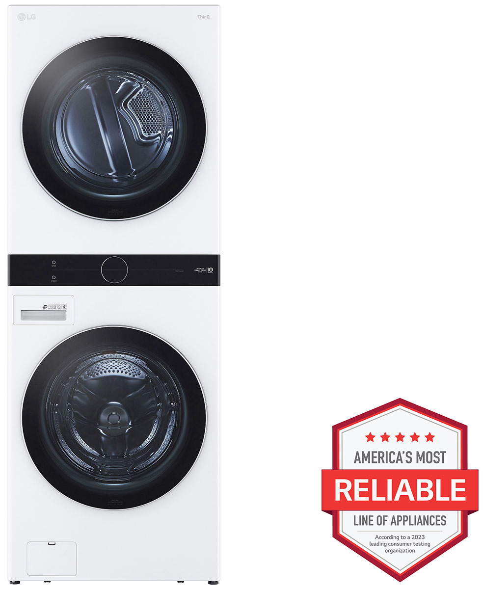 LG - WKGX201HWA - Stacked Washer Dryer Units