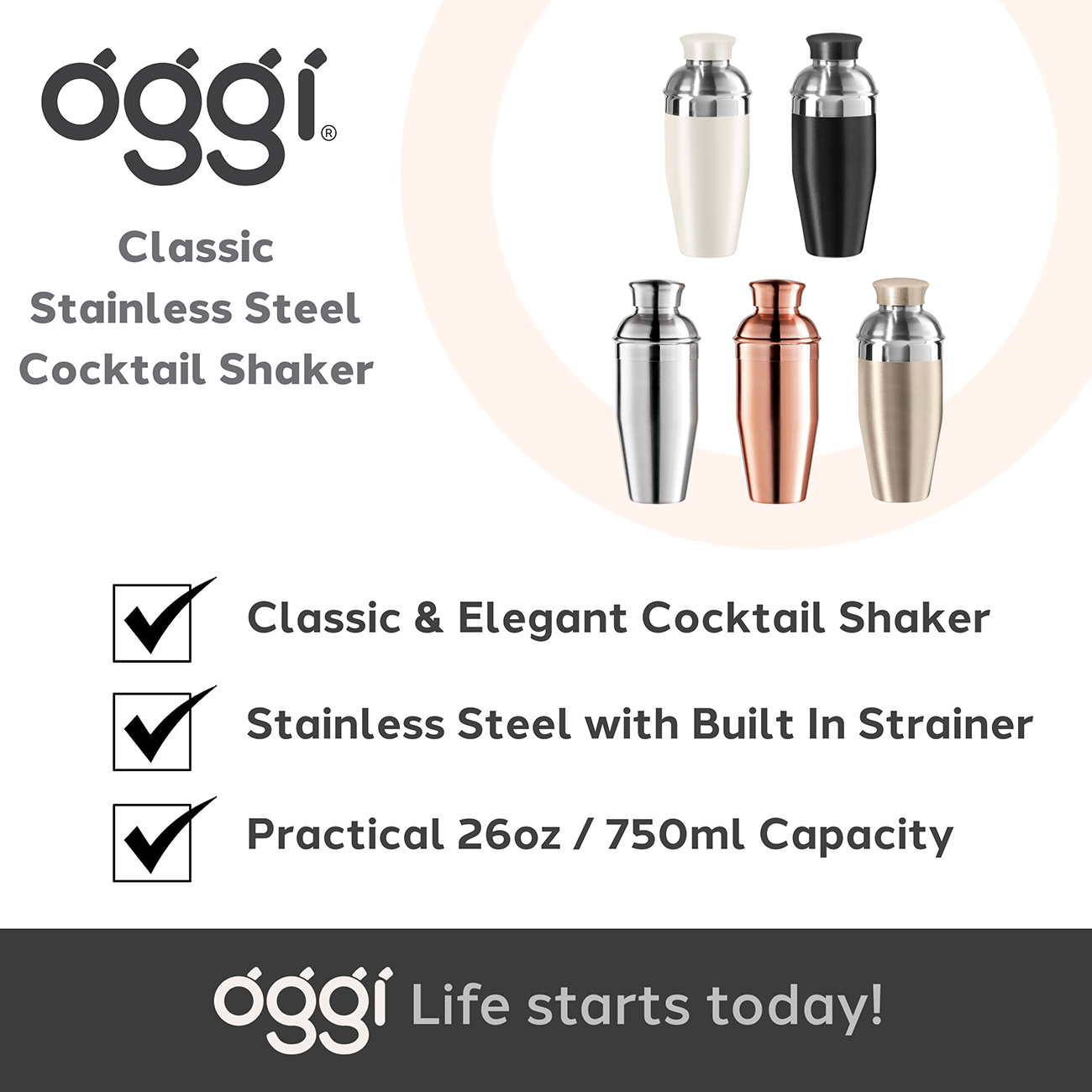 Feature View of Oggi Shaker Info