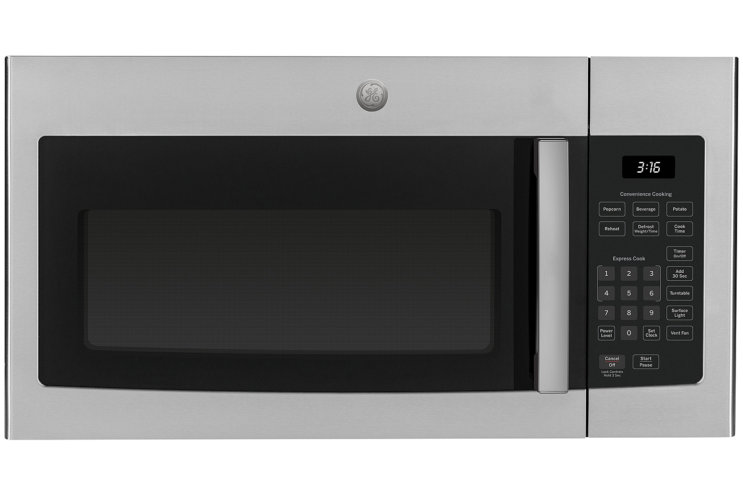 Front of a GE 1-6 Cu Ft Over The Range Microwave Oven
