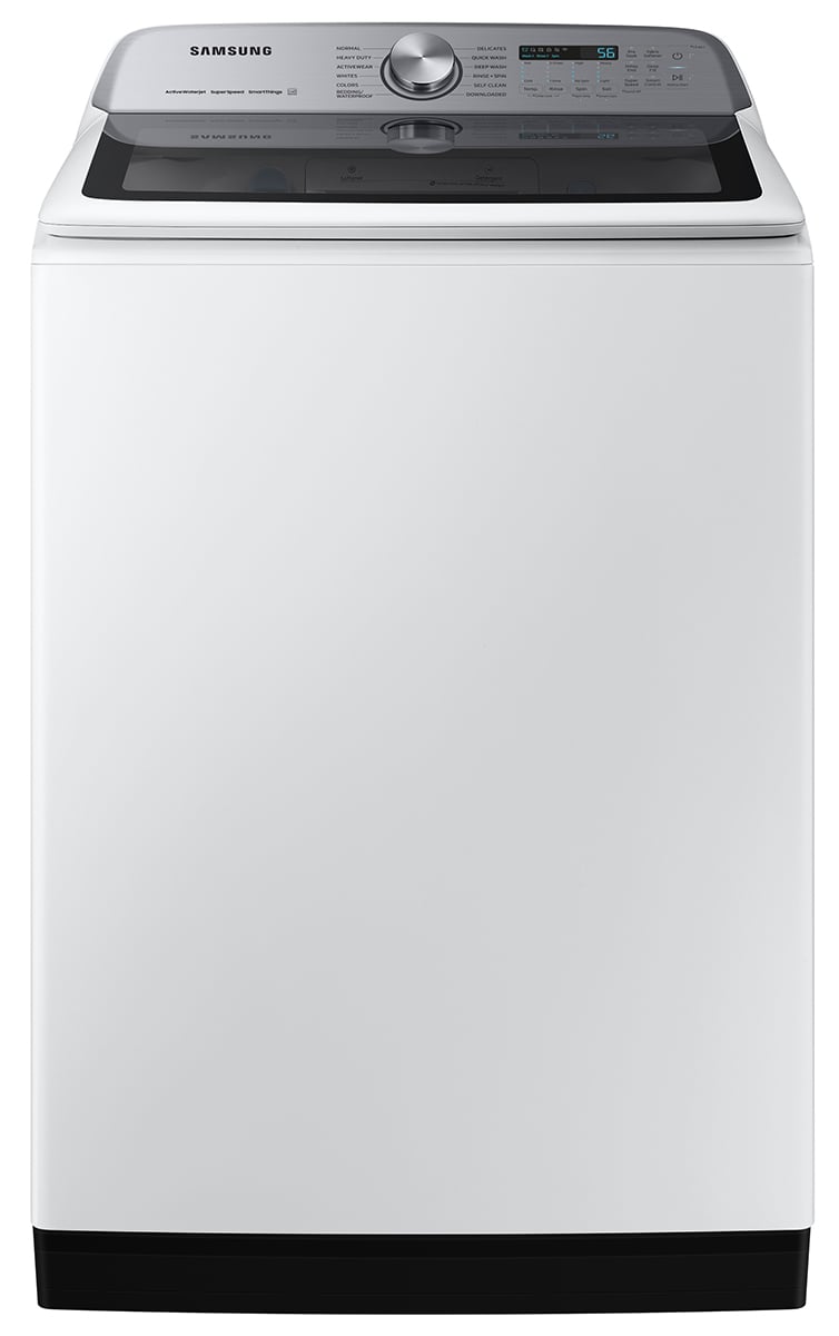 Main Front View of Samsung Top Load Washer in White