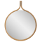 Howard Elliott Ulah Round Mirror in Brown