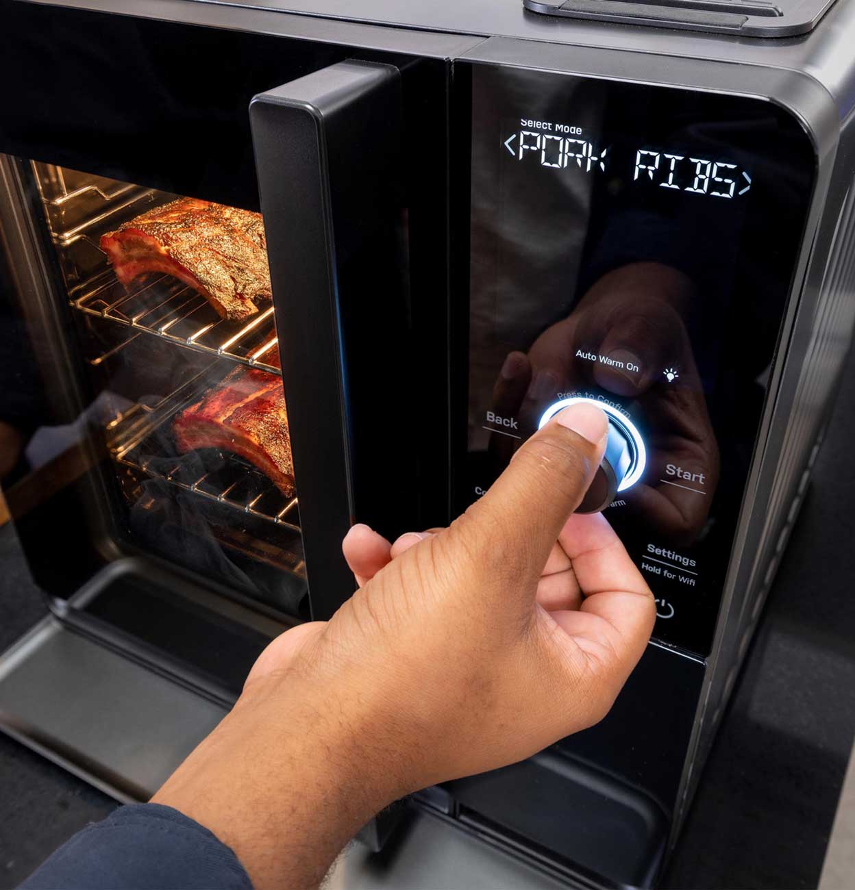 Detail Closeup of Smart Indoor Smoker Controls 3