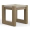 Sunset West Sedona End Table in Weathered Teak | Resin Wicker