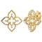 Roberto Coin Princess Flower Open Frame Diamond Stud Earrings in 18K Yellow Gold