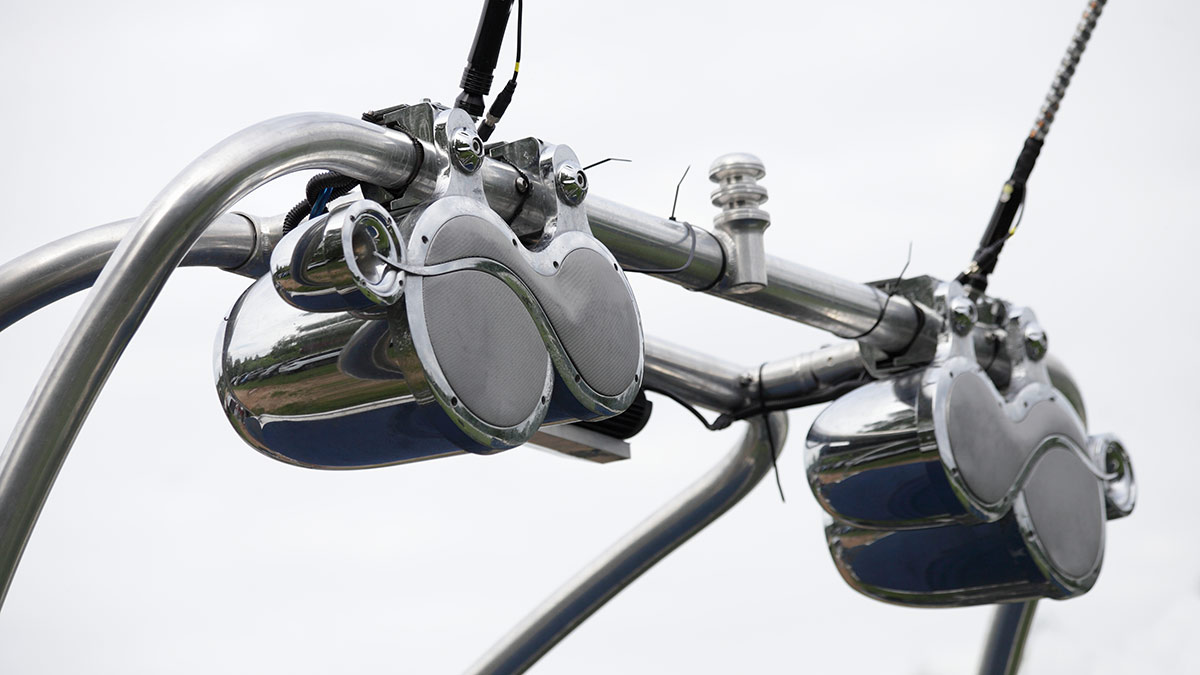 Boat Tower Speakers Zoomed In