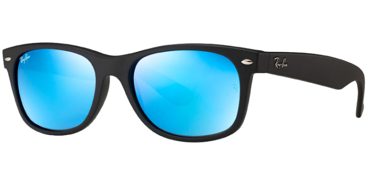 Ray-Ban New Wayfarer Blue Flash Unisex Sunglasses - RB2132  display picture 1