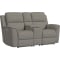 Flexsteel Henry Fabric Power Reclining Loveseat With Console & Power Headrests & Lumbar