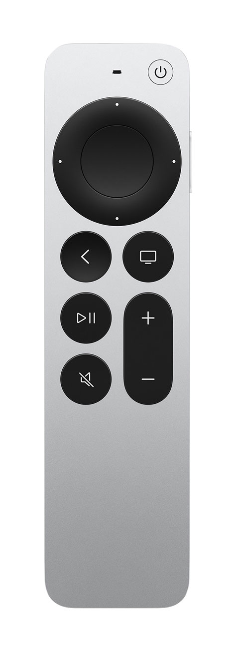 Front view of Apple Siri Remote