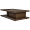 Flexsteel Athens Coffee Table, Rectangular with Casters in Brownstone