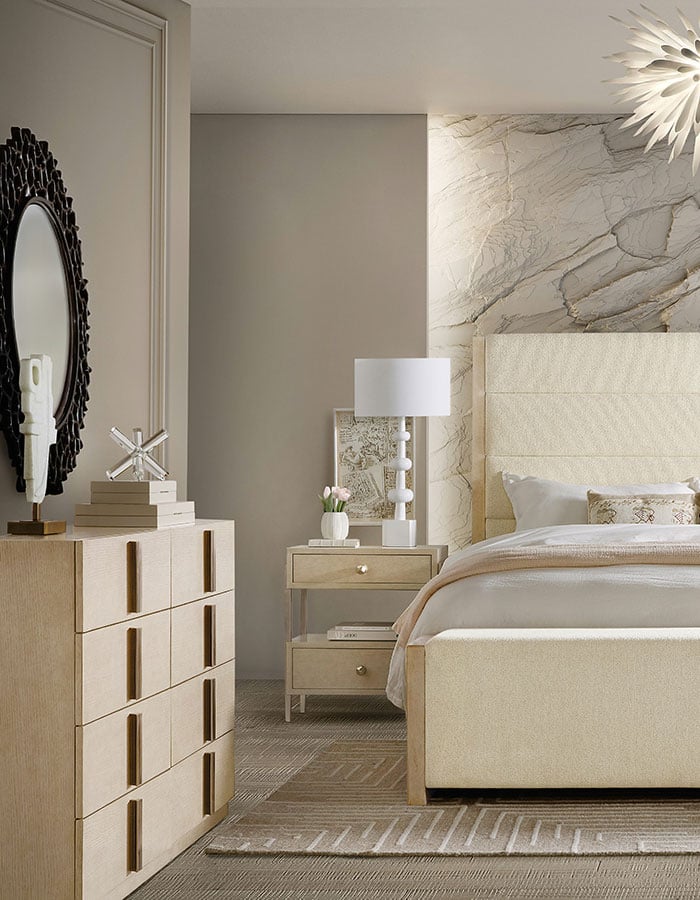 hooker modern mood dresser Hooker Furniture Modern Mood Bedroom Set in Mink