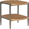 Hooker Furniture Cashiers Tiered End Table Almond | Aged Brass