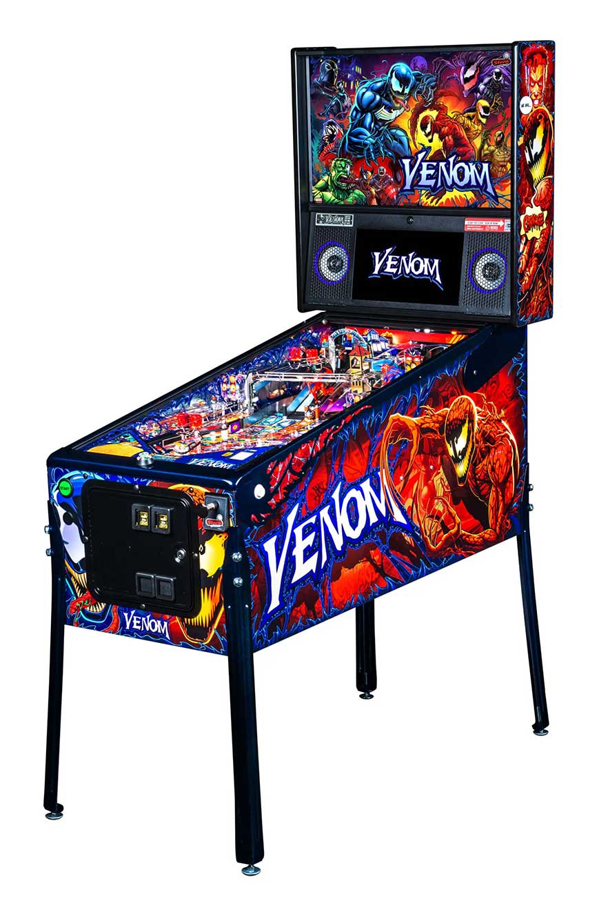 Front Left view of Venom Pinball Machine