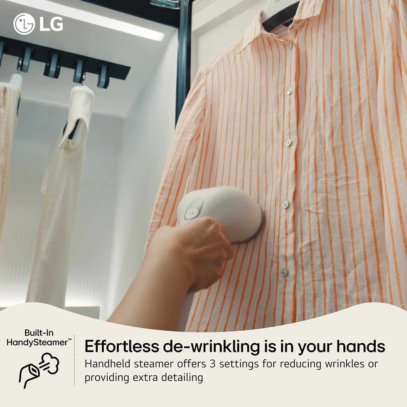 LG Styler Smart Steam Closet Handy Steamer Detail