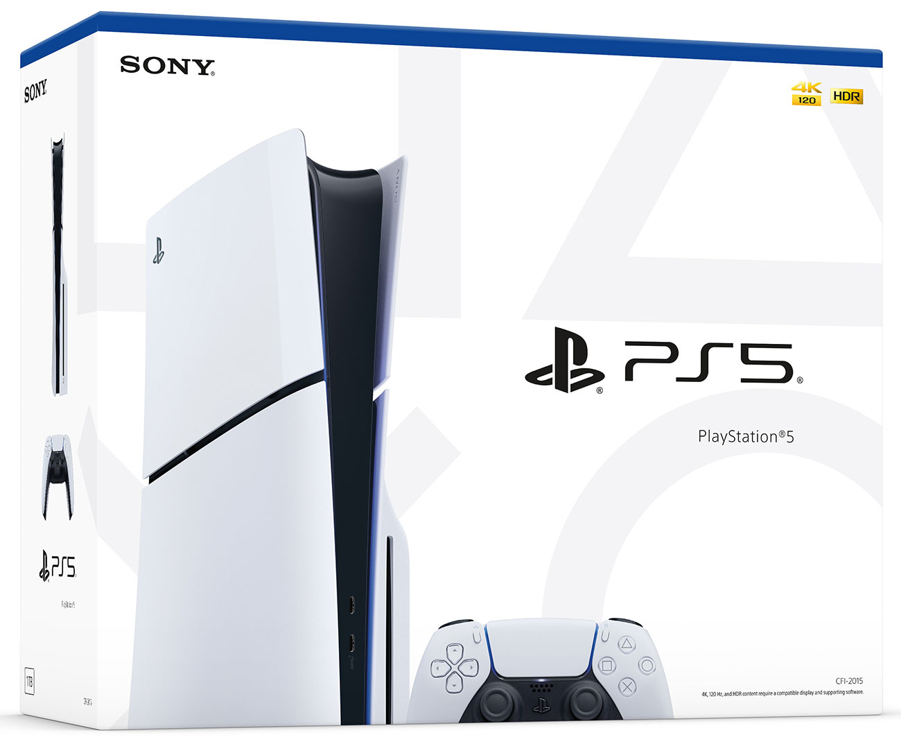 Front Left View of Sony PlayStation 5 PS5 Packaging Box