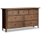 Four Hands Russ Dresser with 7 Drawers in Aged Oak Veneer