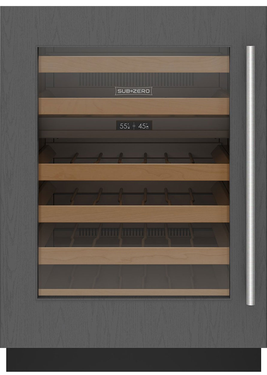 Front of wine storage unit with Custom Frame.