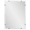 Howard Elliott Vivaldo Floating Vanity Mirror with Glass Box in Silver