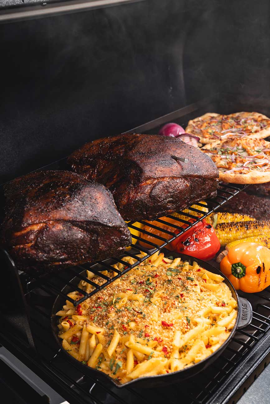 Woodridge Pro Wood Pellet Grill in Outdoor Setting Detail 4