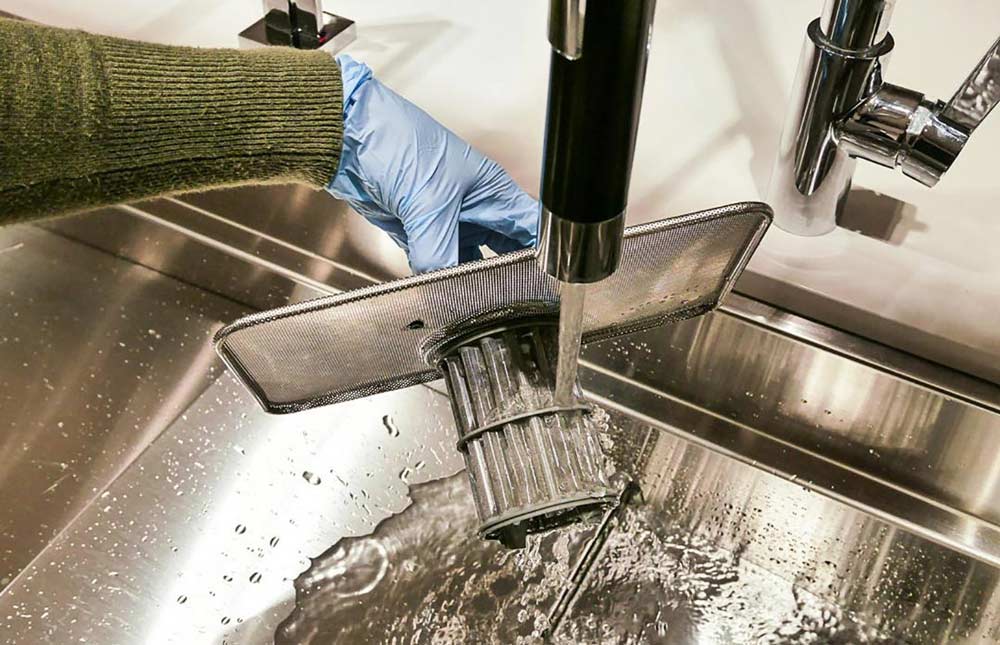 Washing Dishwasher Filter