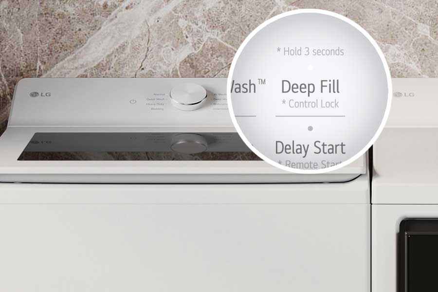 Deep Fill view of LG Top Load Washer