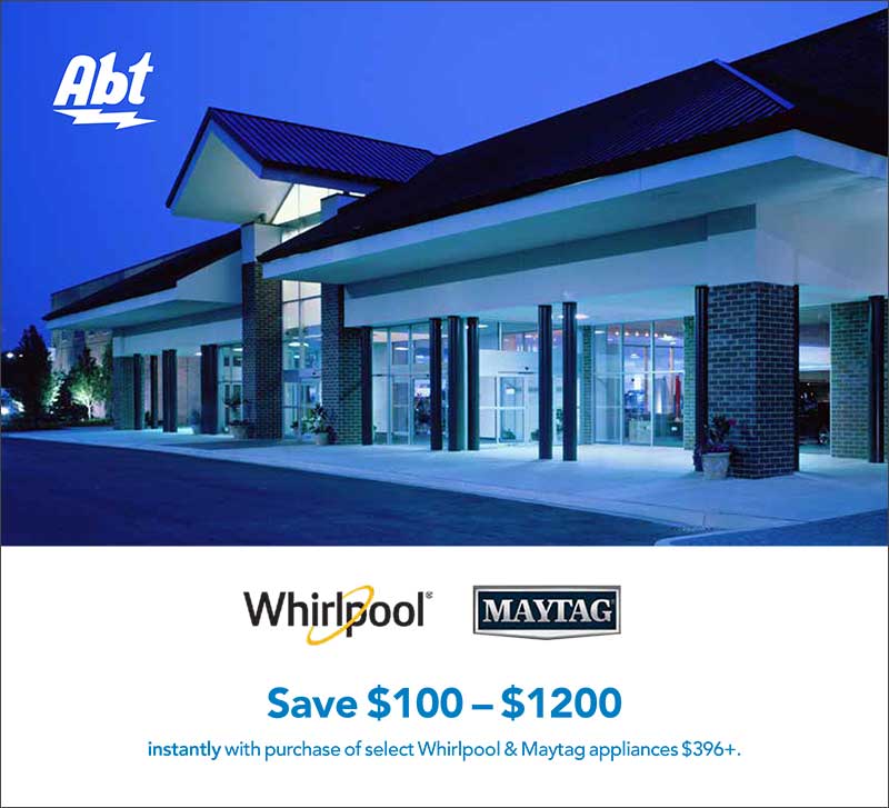 Whirlpool & Maytag Save $100 - $1,200 Instantly