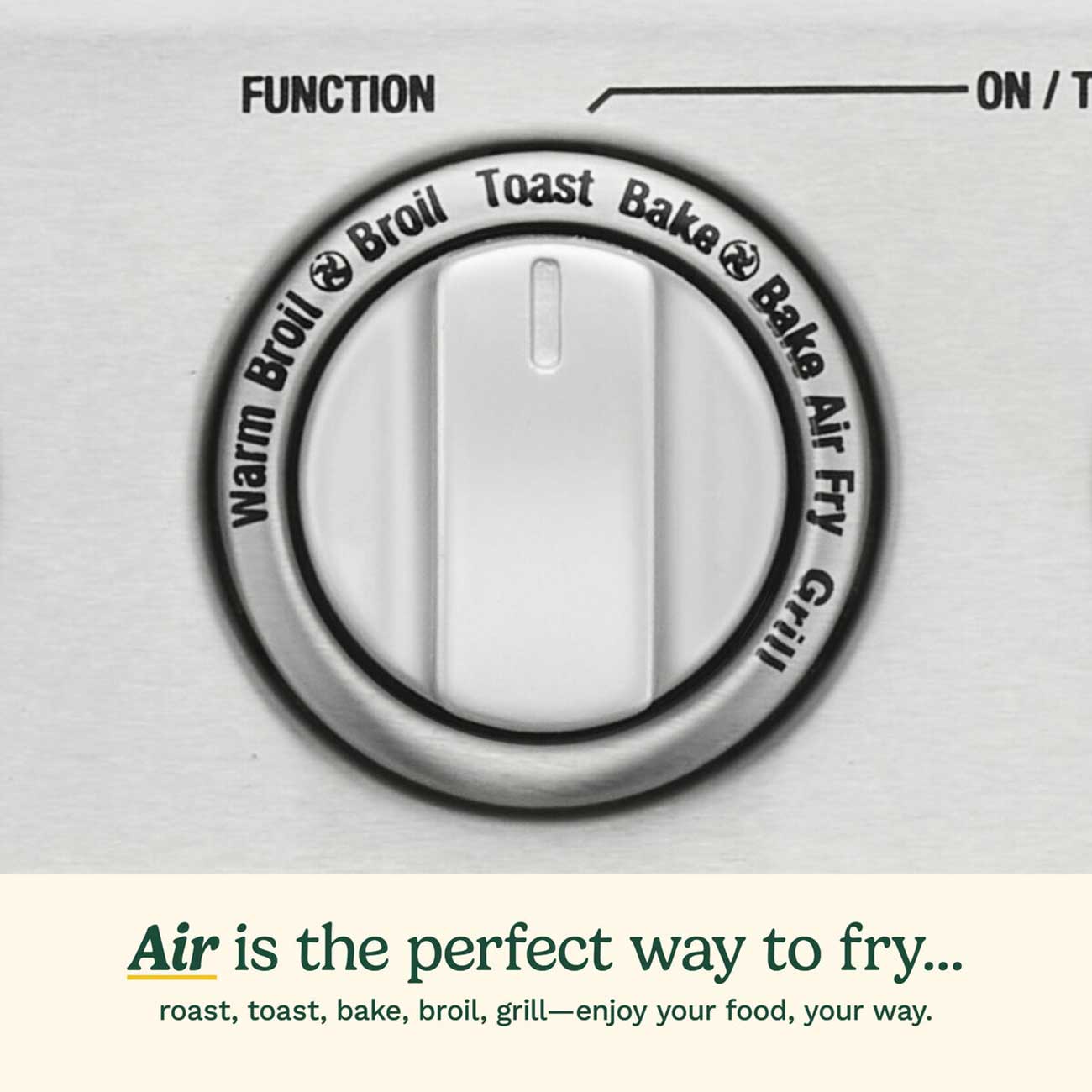 Air Fryer Toaster Oven Control Knob Detail