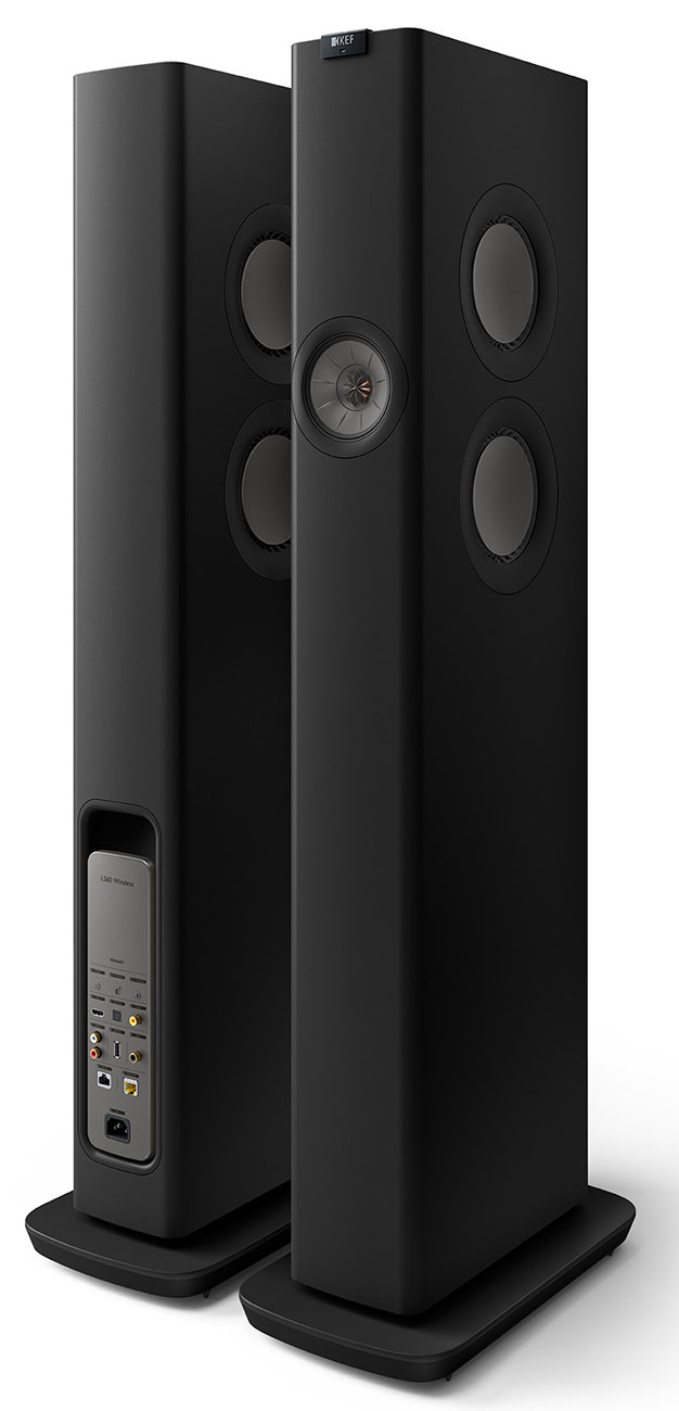 Front and Rear View Image of Kef LS60 Wireless Speakers 2