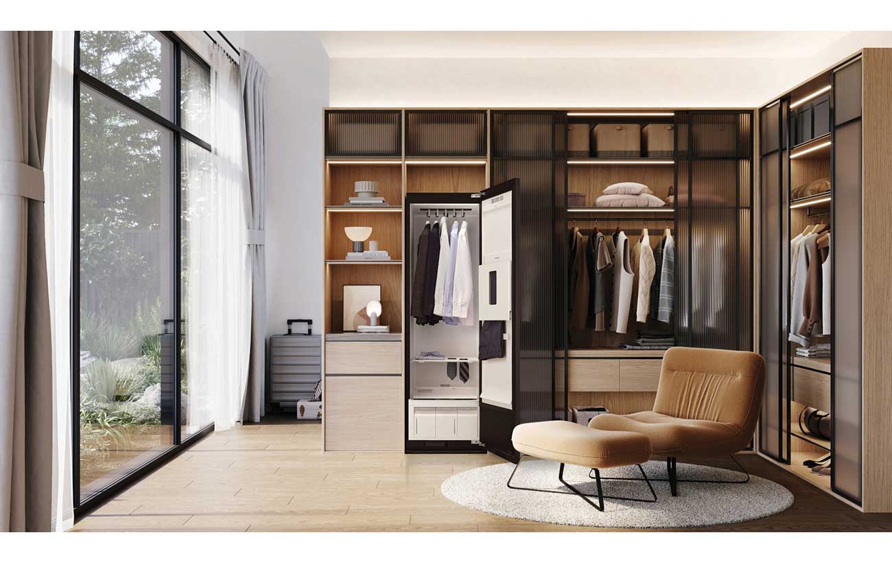LG Styler Smart Steam Closet in Home Setting Detail 2