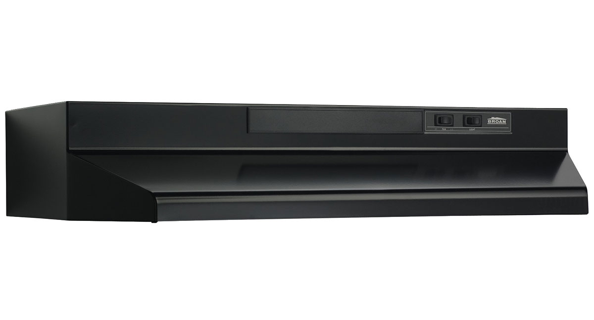 Broan ADA F40000 Series 30" Black Convertible Under-Cabinet Range Hood - F403023
