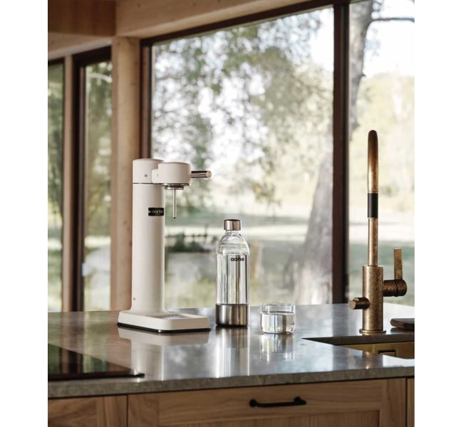 AARKE Water Carbonator III in Matte White with Steel Nozzle