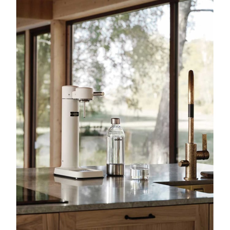 AARKE Water Carbonator III in Matte White with Steel Nozzle
